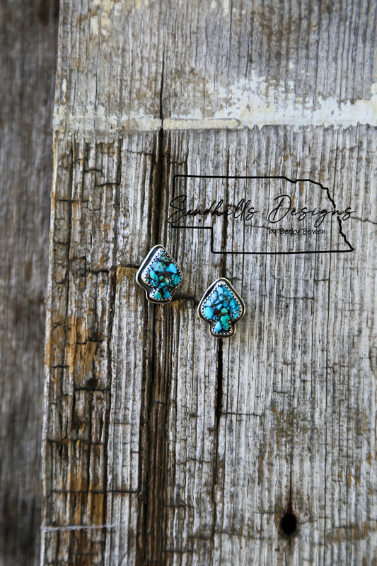 Compressed Nugget Spade Earrings