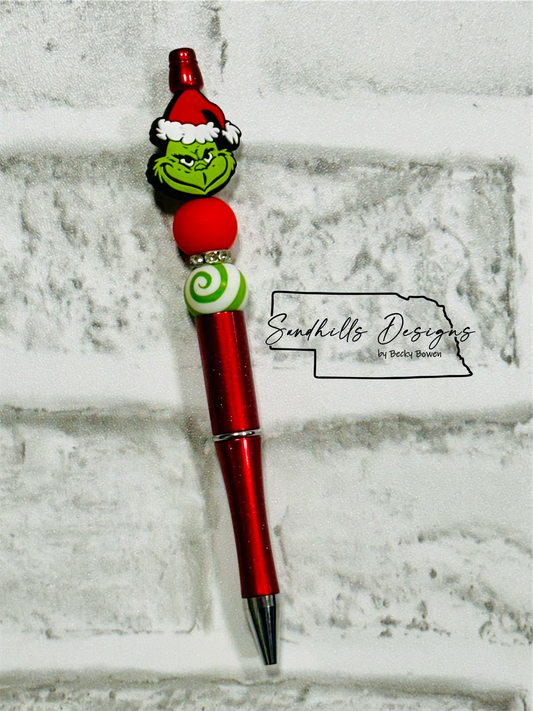 Grinch Bead Pen